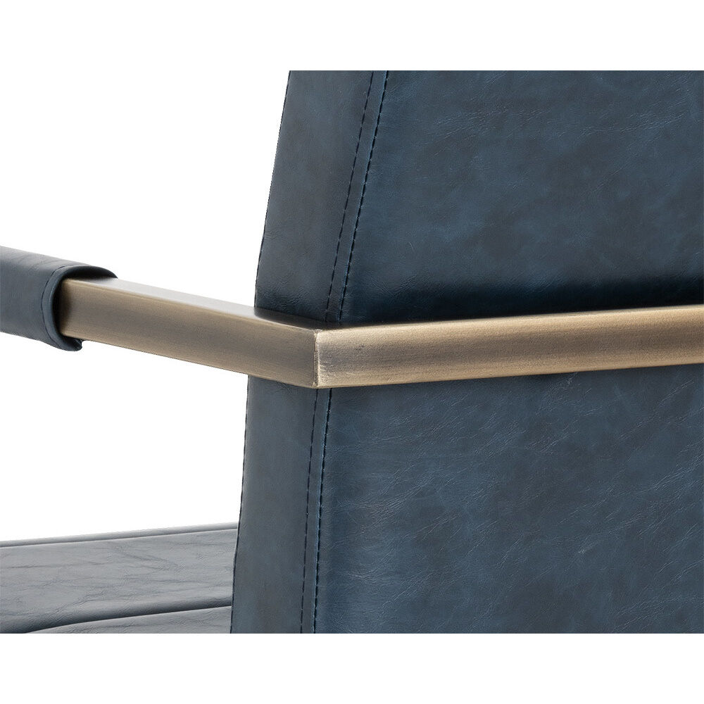 Jafar Vintage Blue Dining Armchair, Set Of 2